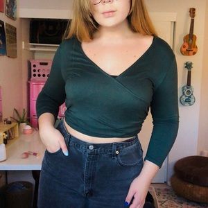 green wrap top